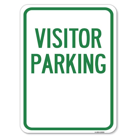 Signmission Reserved Parking Visitor Parking Heavy-Gauge Alum Rust Proof Parking, 18" x 24", A-1824-23019 A-1824-23019